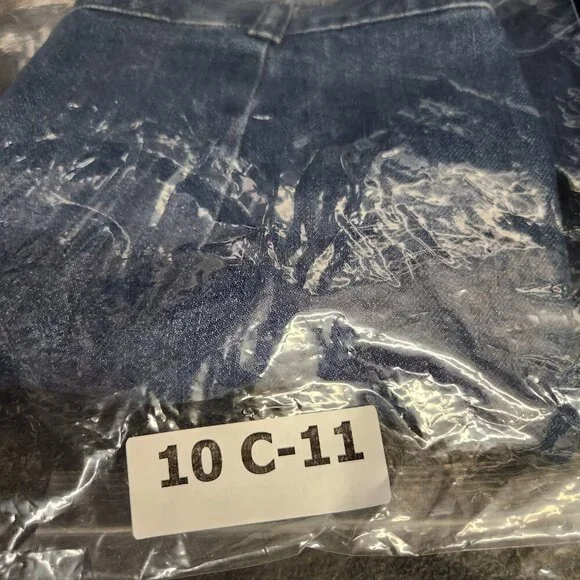 Madewell Raw-Hem Mini Wrap Jean Skirt in Cardiff Wash Size 6 Blue Denim - Picture 10 of 10